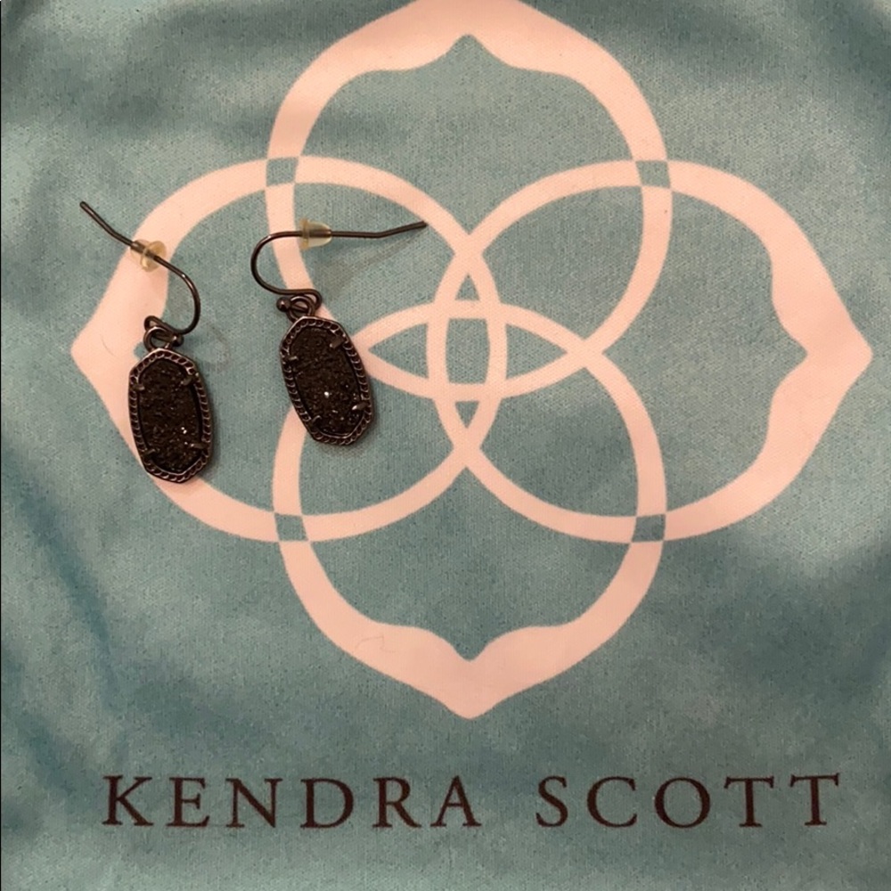 Kendra Scott Lee Drop Earrings In Dusty Black